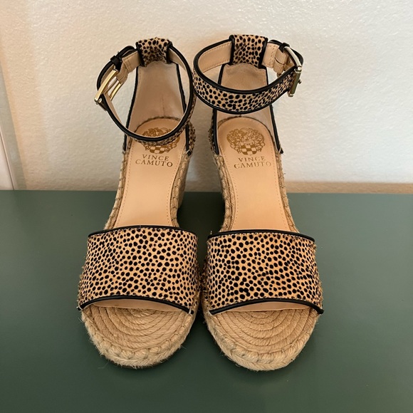 Vince Camuto Leopard Wedges - Picture 2 of 6
